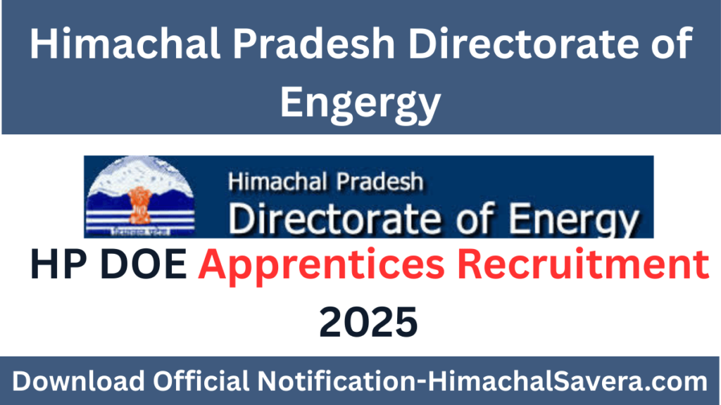 HP DOE Apprentices Recruitment 2025 Check detail Notification